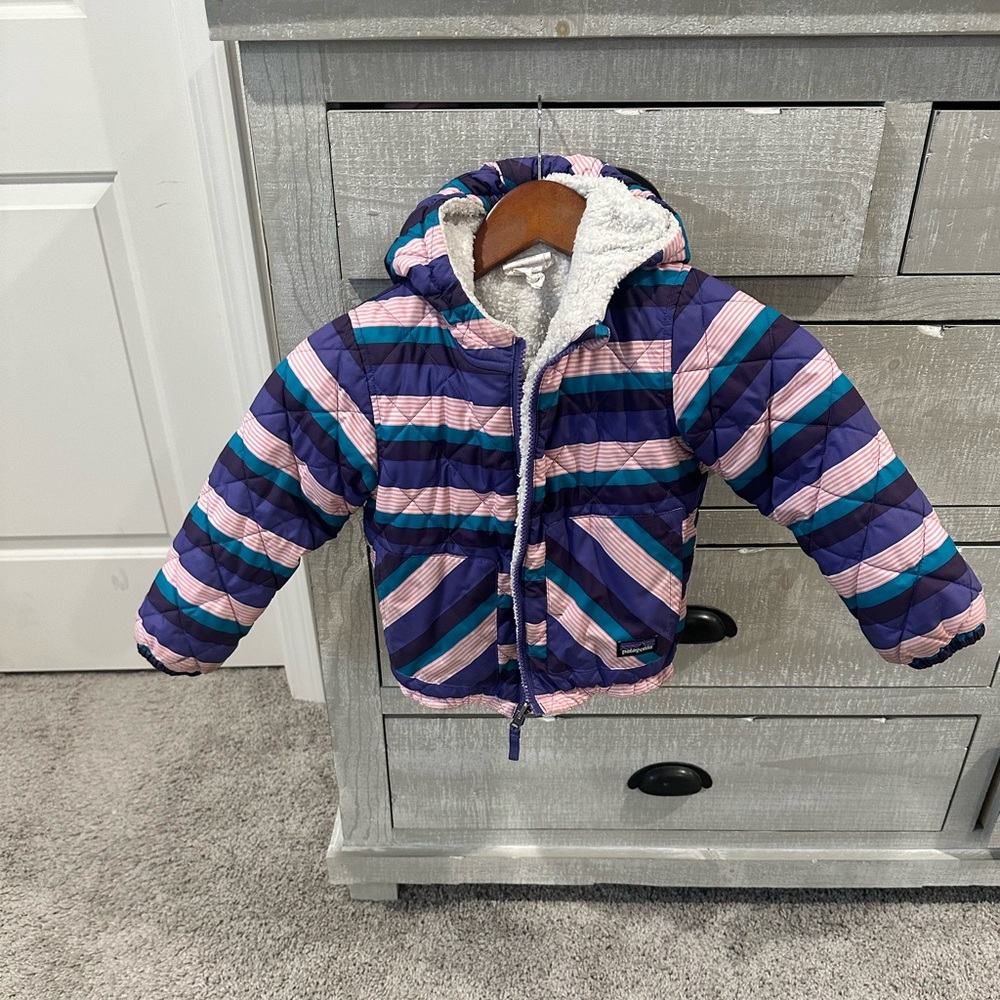 Patagonia Kids Puffer Jacket - Purple, Pink, and Blue